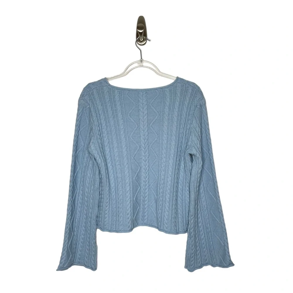 Callahan | Cassidy Cable Knit Sweater in Sky Blue Small